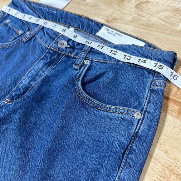Rag & Bone NWT Blue Featherweight Dre Low Rise Slim Boyfriend Jeans Size 25 - Picture 7 of 9